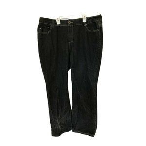 AVENUE JEANS Black Jeans with Wide Leg Women's Size 18